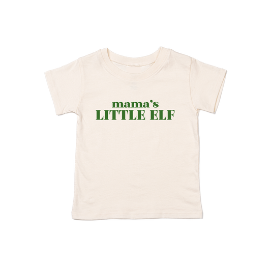 Mama's Little Elf (Green) - Kids Tee (Natural)