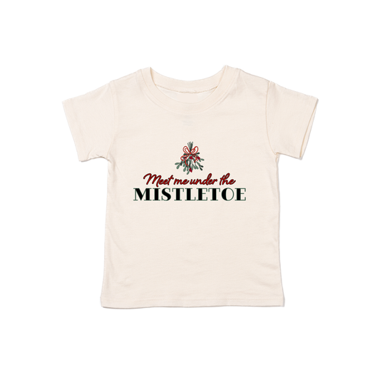 Meet Me Under The Mistletoe - Kids Tee (Natural)
