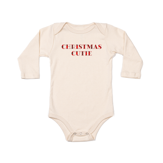 Christmas Cutie - Bodysuit (Natural, Long Sleeve)