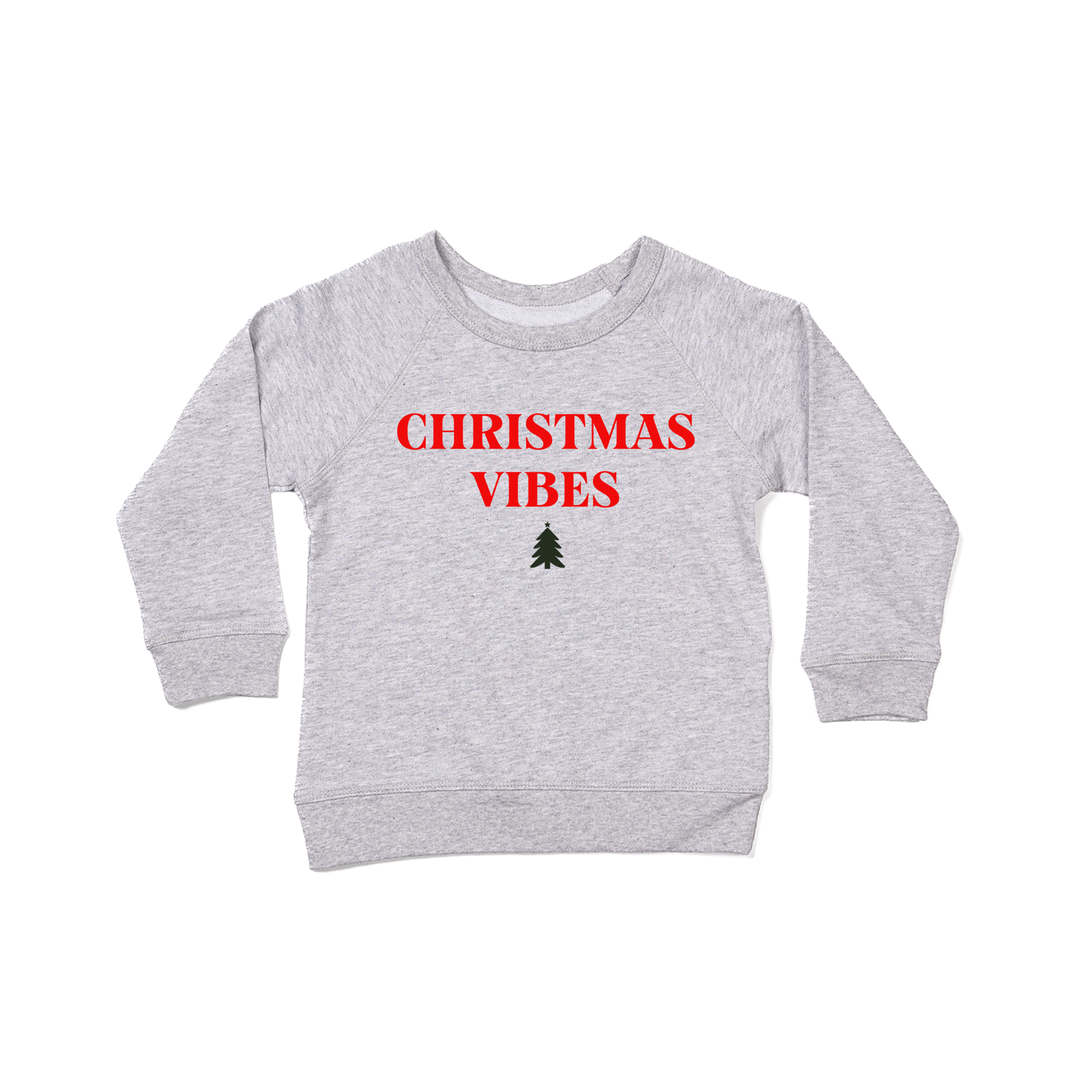Christmas Vibes - Kids Sweatshirt (Heather Gray)