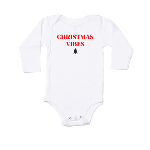 Christmas Vibes - Bodysuit (White, Long Sleeve)
