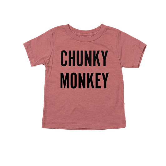 Chunky Monkey (Black) - Kids Tee (Mauve)