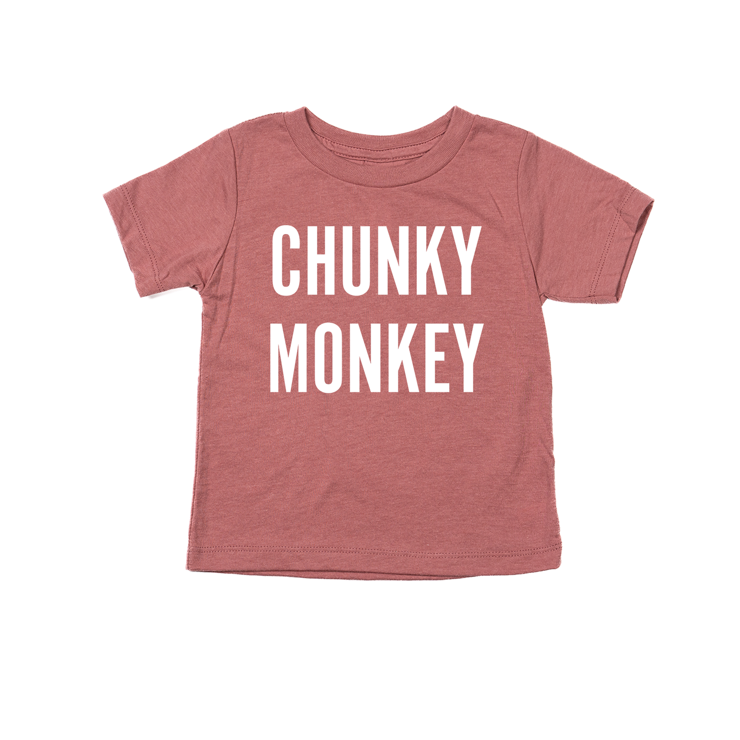 Chunky Monkey (White) - Kids Tee (Mauve)