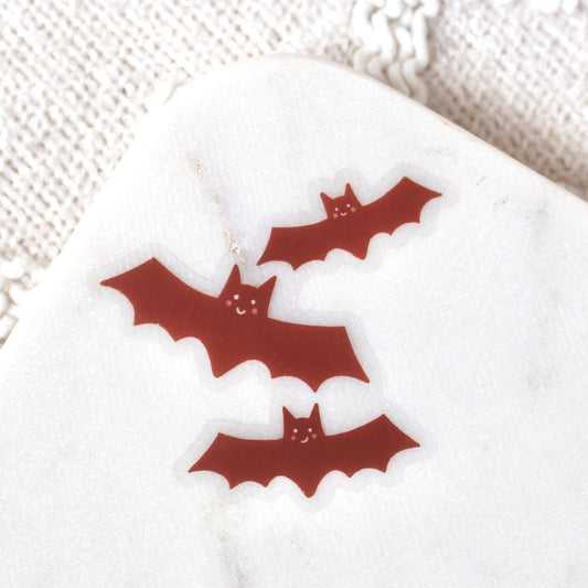 Clear Halloween Bats - Fall Sticker
