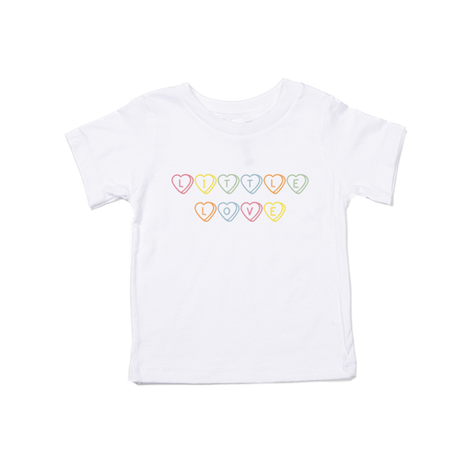 Little Love (Conversation Hearts) - Kids Tee (White)