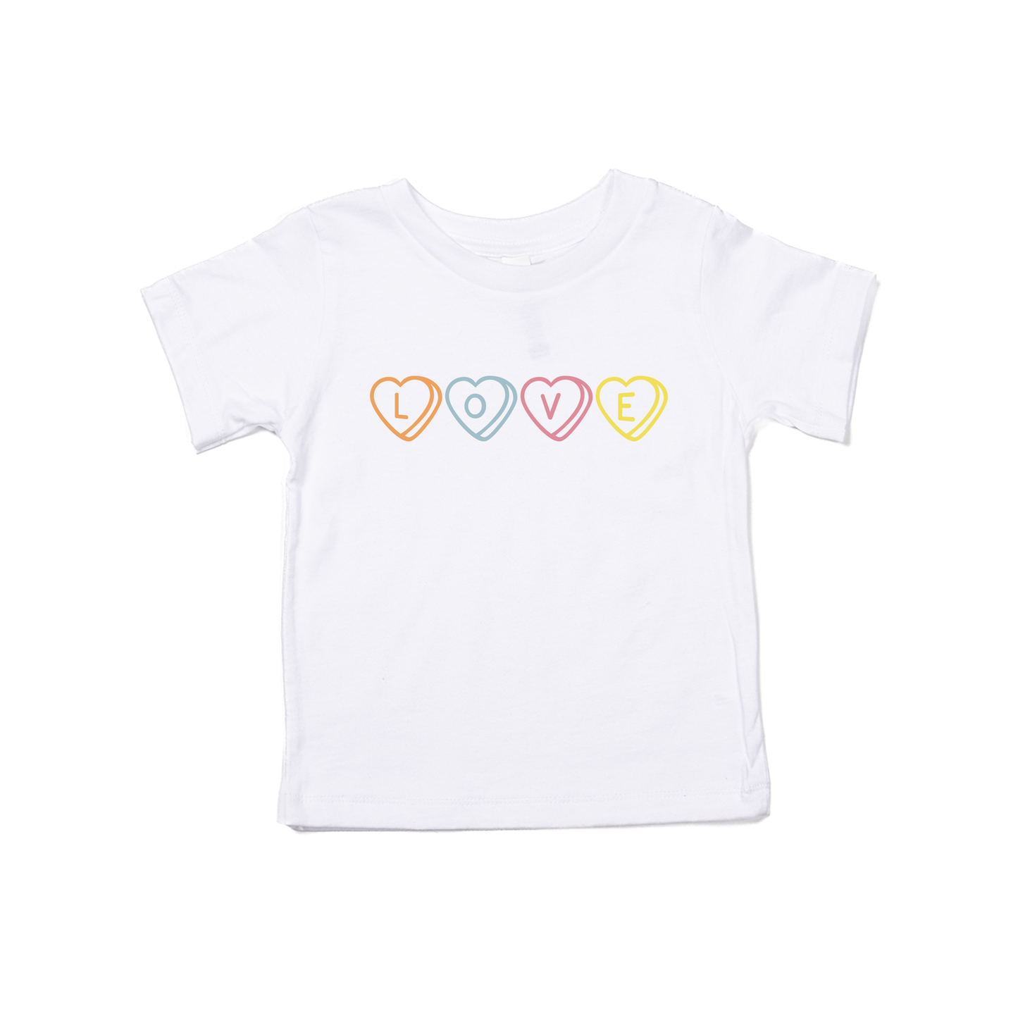 Love (Conversation Hearts) - Kids Tee (White)