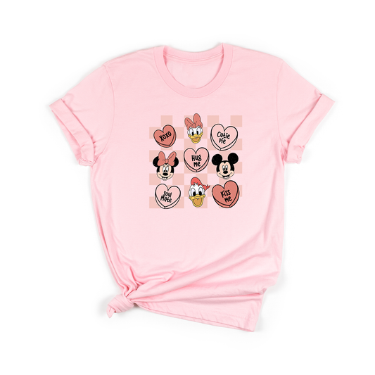 Conversation Hearts Magical Mouse - Tee (Pink)