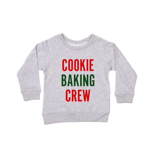 Cookie Baking Crew - Kids Sweatshirt (Heather Gray)