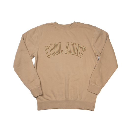 Cool Aunt (Tan Varsity) - Sweatshirt (Tan)
