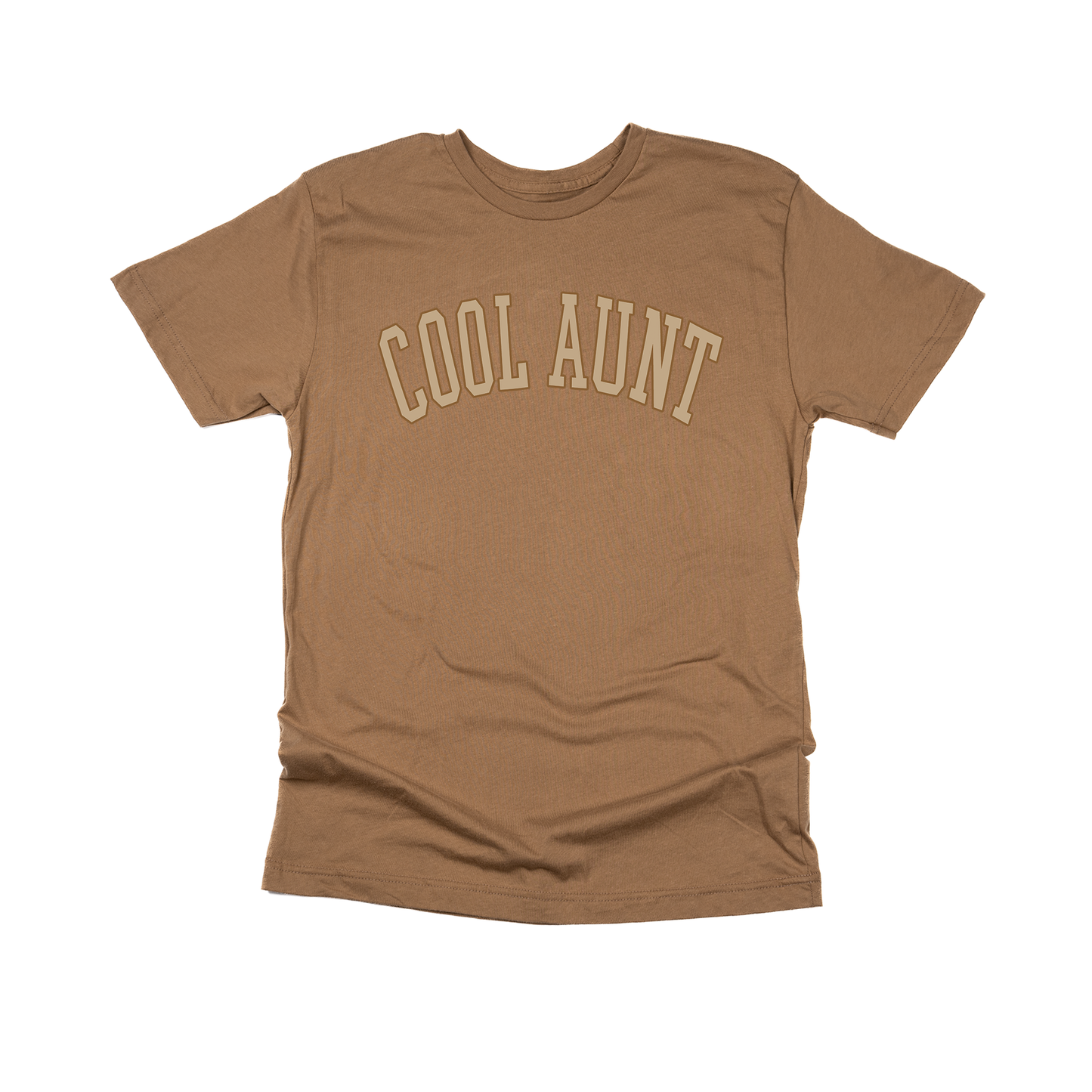 Cool Aunt (Tan Varsity) - Tee (Coyote Brown)