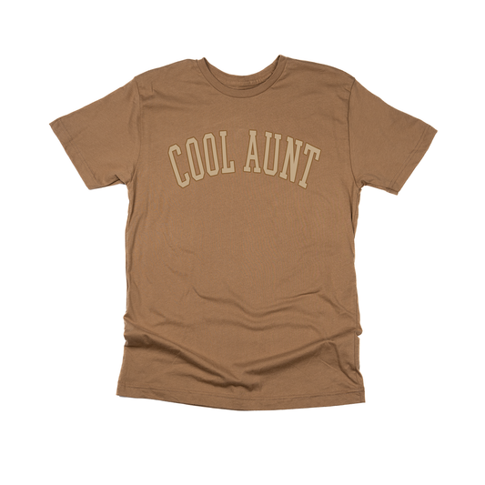 Cool Aunt (Tan Varsity) - Tee (Coyote Brown)
