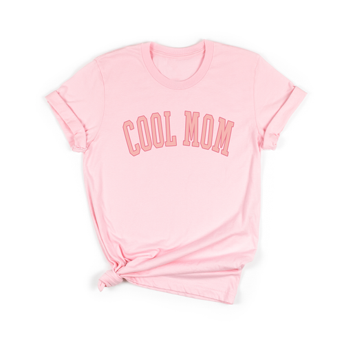 Cool Mom (Pink Varsity) - Tee (Pink)