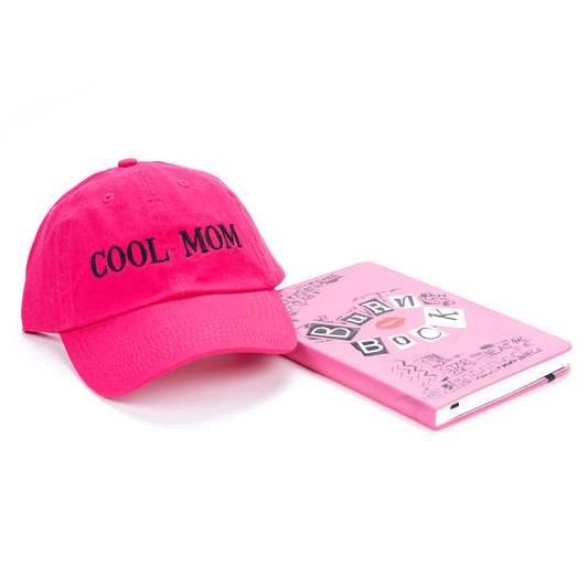Cool Mom (Black) - Baseball Hat (Hot Pink)