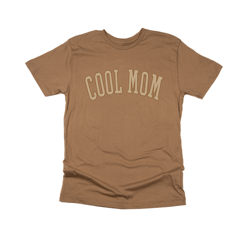 Cool Mom (Tan Varsity) - Tee (Coyote Brown)
