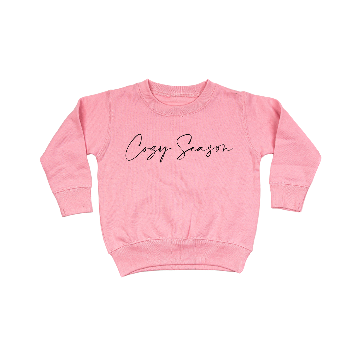 Cozy Season (Black) - Kids Sweatshirt (Pink)