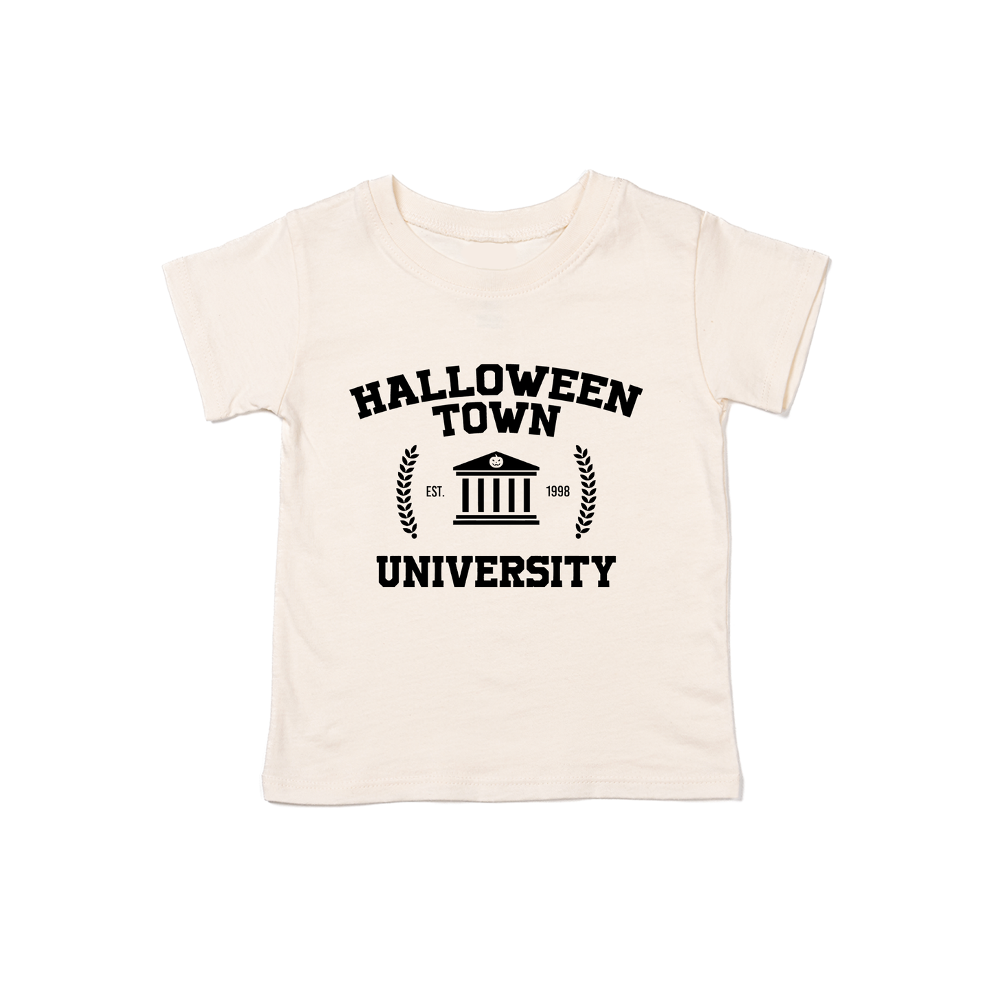 Halloween Town University (Black) - Kids Tee (Natural)
