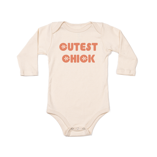 Cutest Chick - Bodysuit (Natural, Long Sleeve)