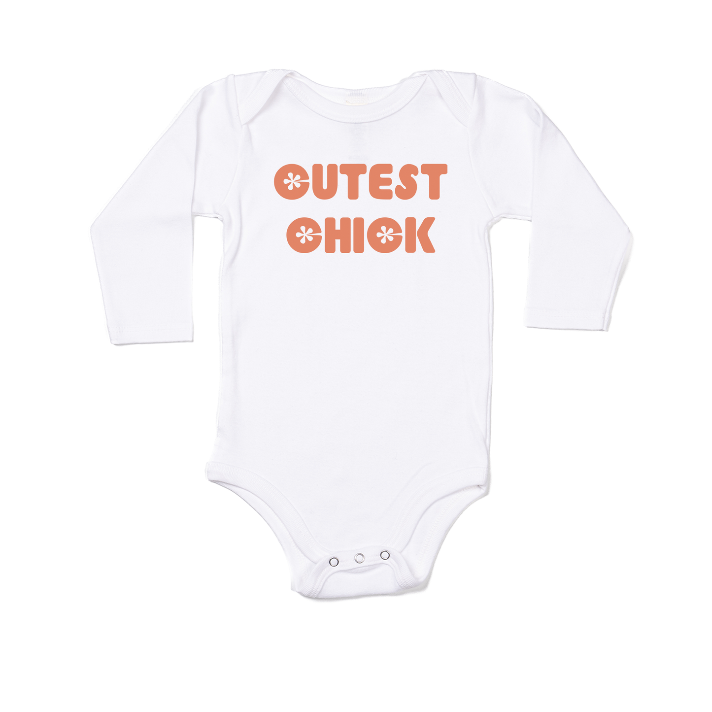 Cutest Chick - Bodysuit (White, Long Sleeve)