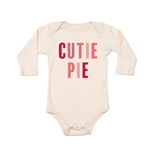 Cutie Pie - Bodysuit (Natural, Long Sleeve)