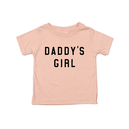 Daddy's Girl (Black) - Kids Tee (Peach)