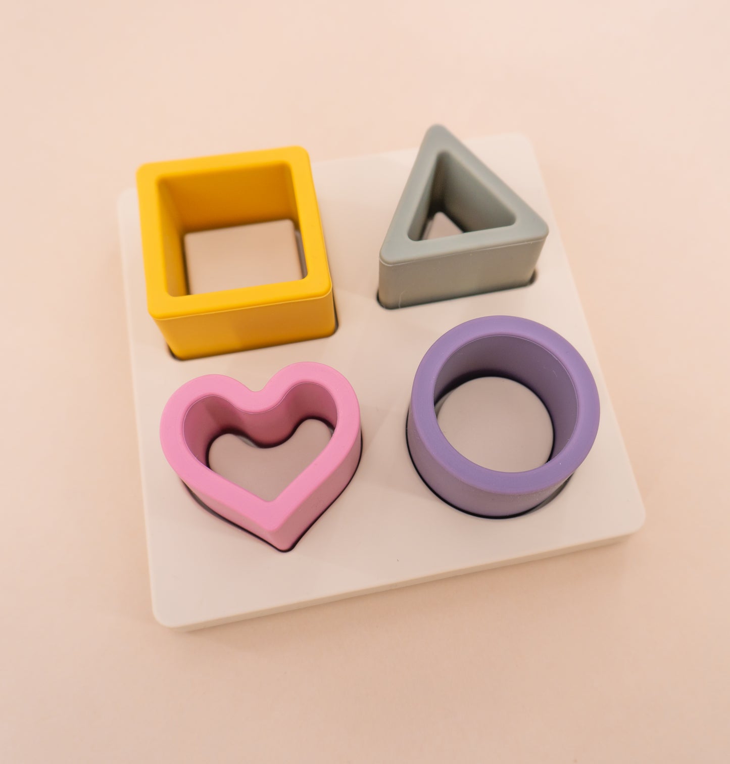 Silicone Puzzle Toy & Teether - Tan
