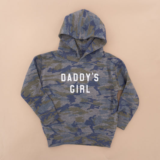 Daddy's Girl (White) - Kids Hoodie (Vintage Camo)