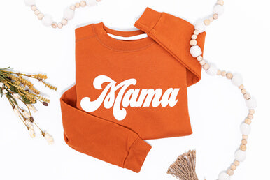 Mama (Retro) - Burnt Orange - Women's Sweatshirt