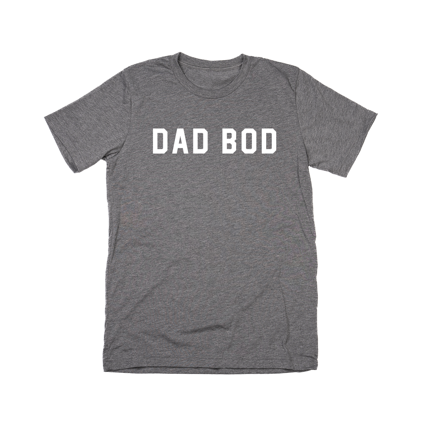 Dad Bod (Across Front, White) - Tee (Gray)