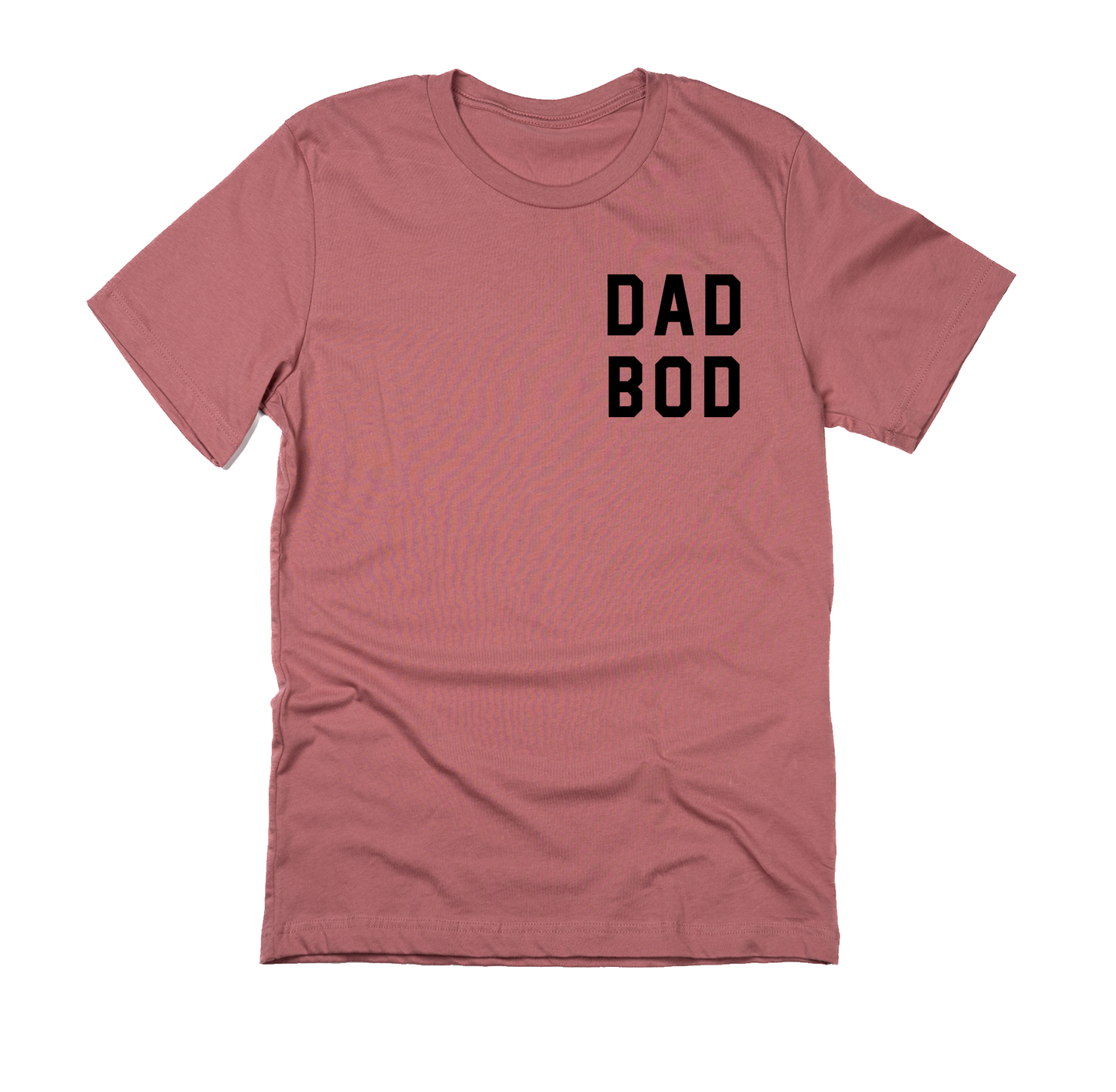 Dad Bod (Pocket, Black) - Tee (Mauve)