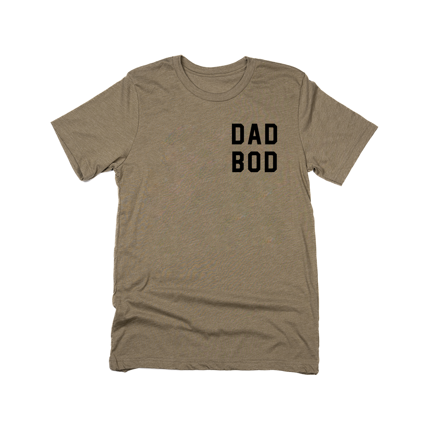 Dad Bod (Pocket, Black) - Tee (Olive)