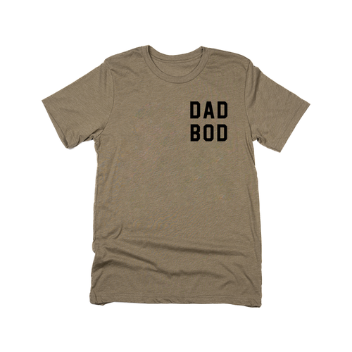 Dad Bod (Pocket, Black) - Tee (Olive)