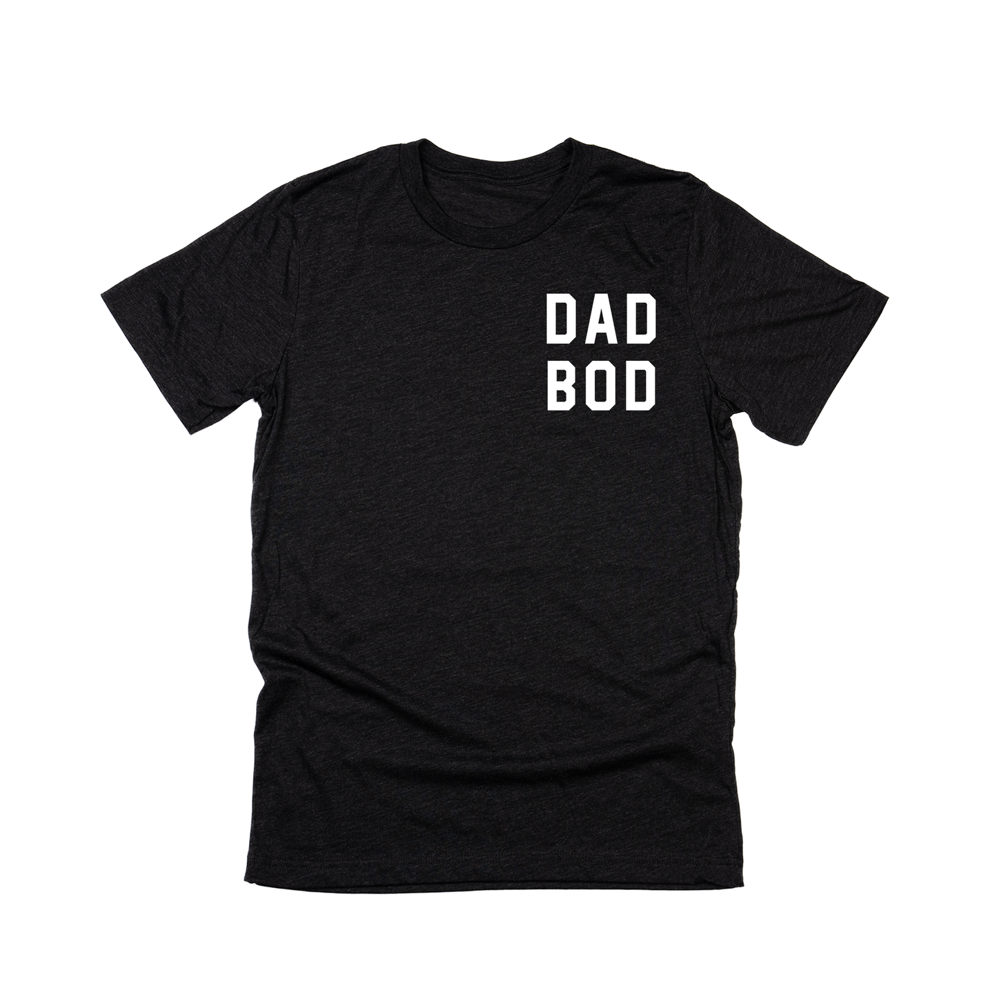 Dad Bod (Pocket, White) - Tee (Charcoal Black)