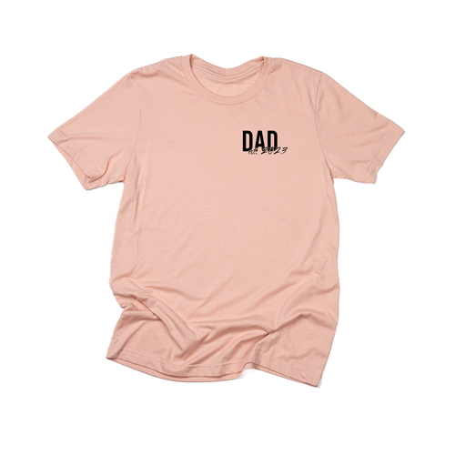 Dad EST. (Custom Year, Black) - Tee (Peach)