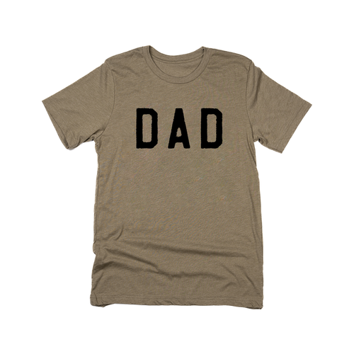 Dad (Rough, Black) - Tee (Olive)