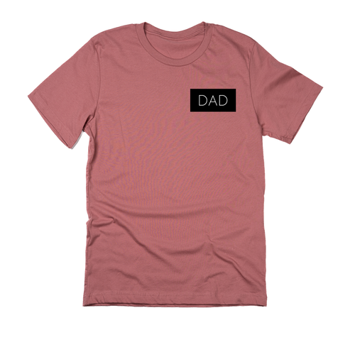 Dad (Boxed Collection, Pocket, Black Box/White Text) - Tee (Mauve)