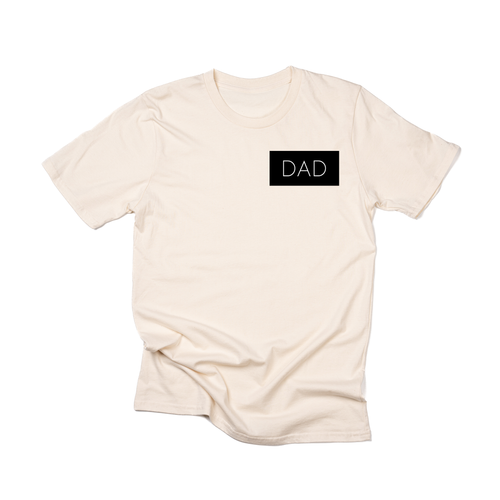 Dad (Boxed Collection, Pocket, Black Box/White Text) - Tee (Natural)