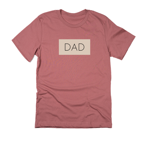 Dad (Boxed Collection, Stone Box/Black Text, Across Front) - Tee (Mauve)