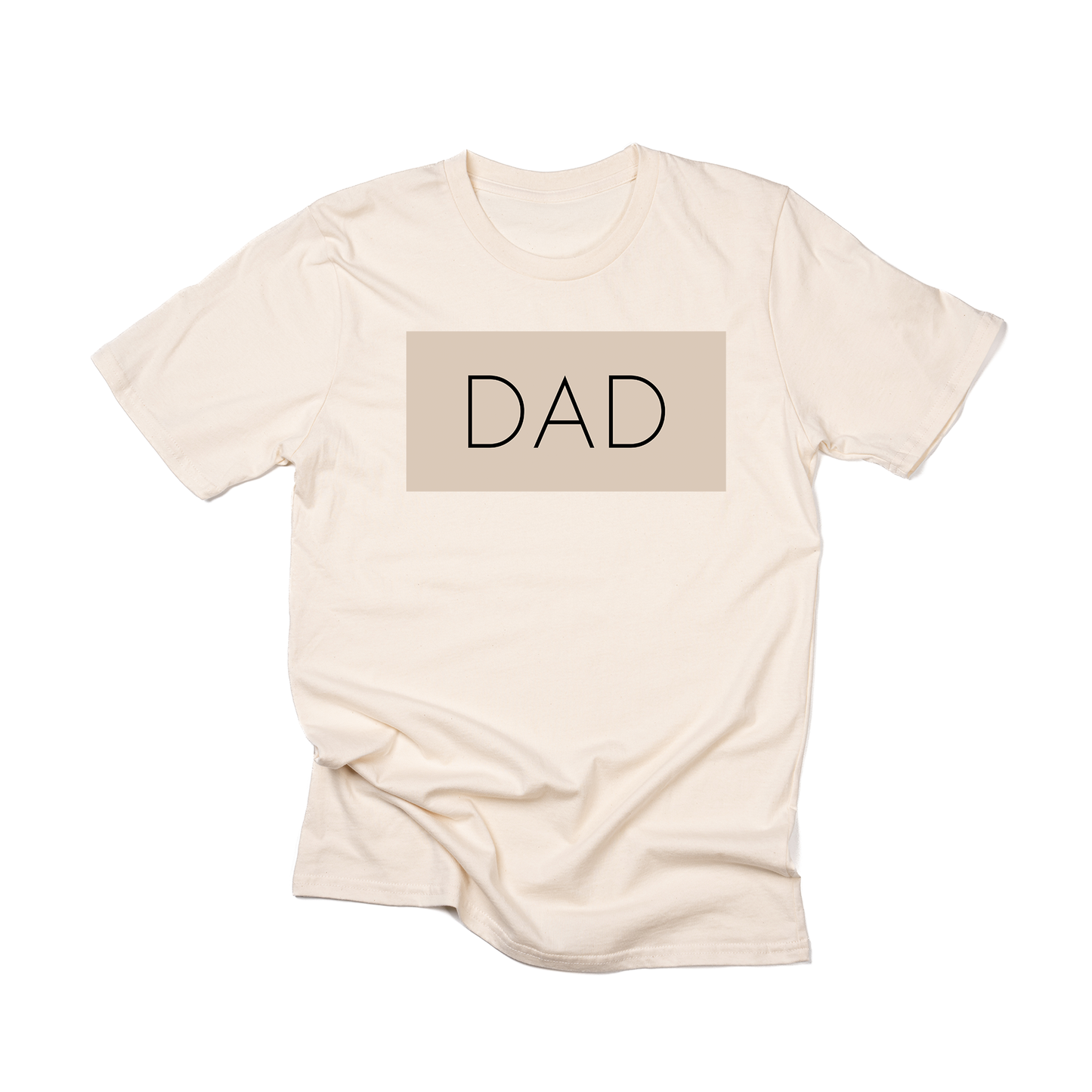 Dad (Boxed Collection, Stone Box/Black Text, Across Front) - Tee (Natural)