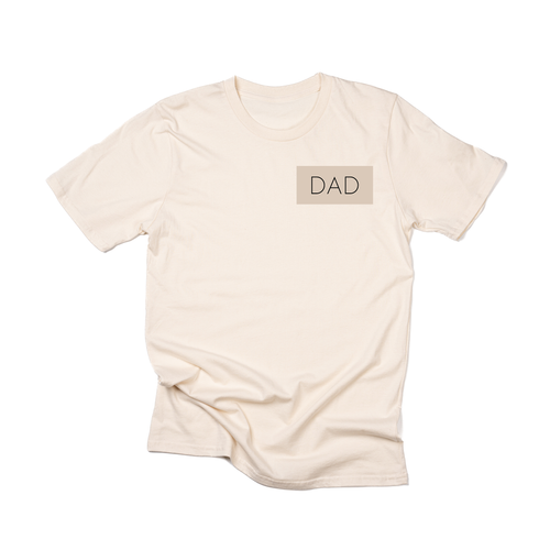 Dad (Boxed Collection, Pocket, Stone Box/Black Text) - Tee (Natural)