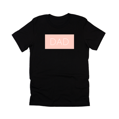 Dad (Boxed Collection, Ballerina Pink Box/White Text, Across Front) - Tee (Black)