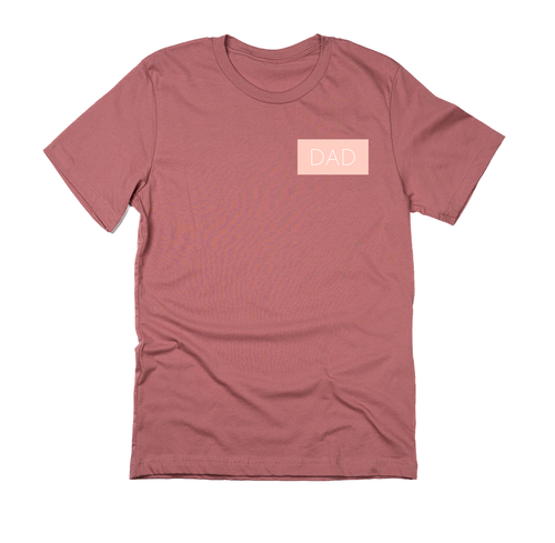 Dad (Boxed Collection, Pocket, Ballerina Pink Box/White Text) - Tee (Mauve)
