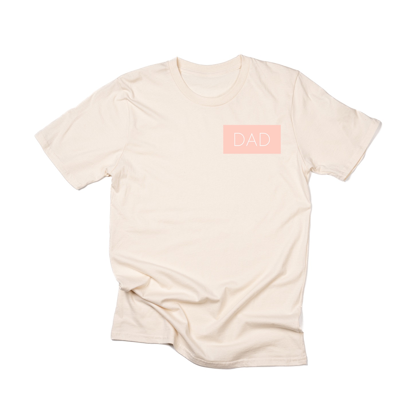 Dad (Boxed Collection, Pocket, Ballerina Pink Box/White Text) - Tee (Natural)