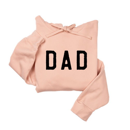 Dad (Rough, Black) - Hoodie (Peach)