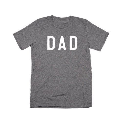 Dad (Rough, White) - Tee (Gray)