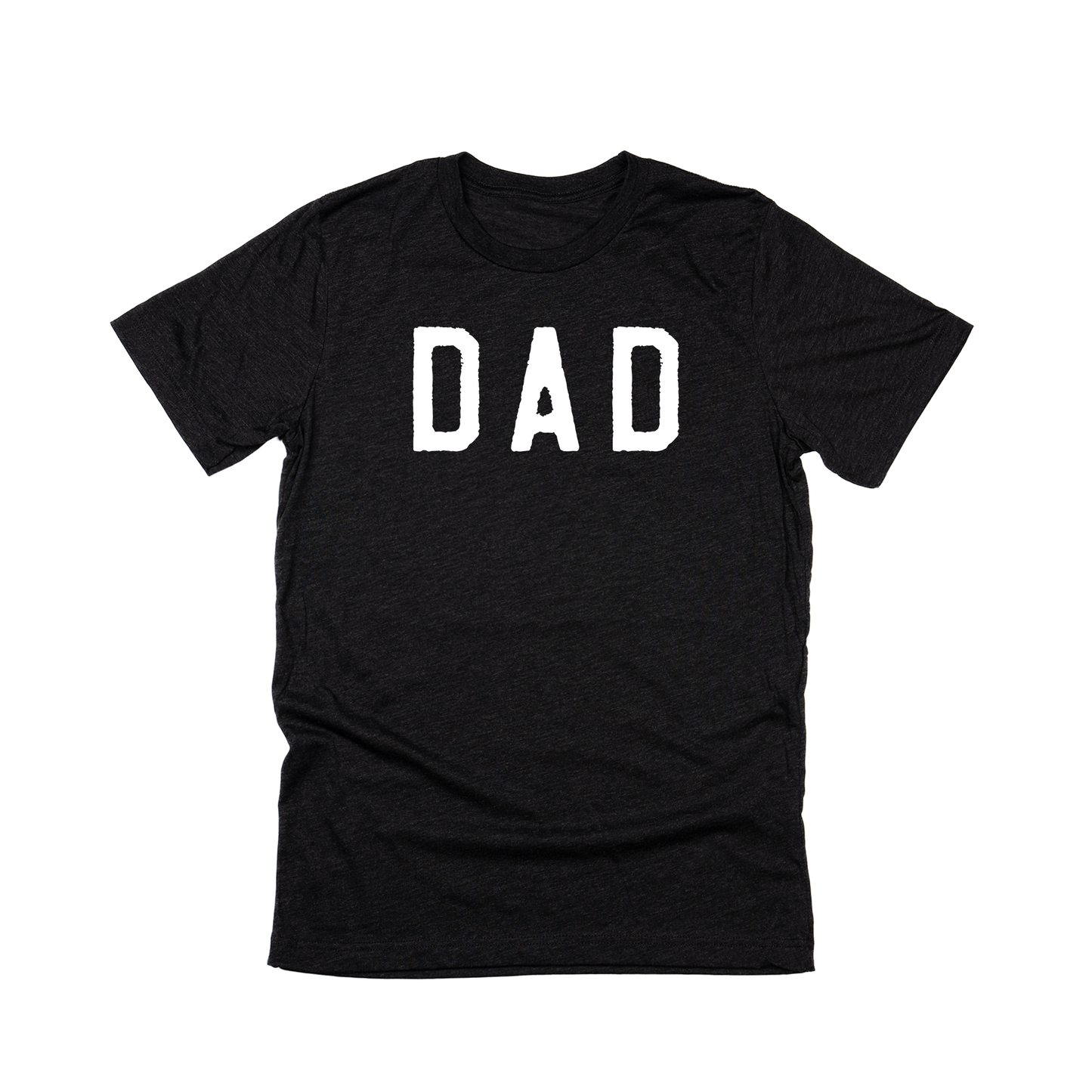 Dad (Rough, White) - Tee (Charcoal Black)