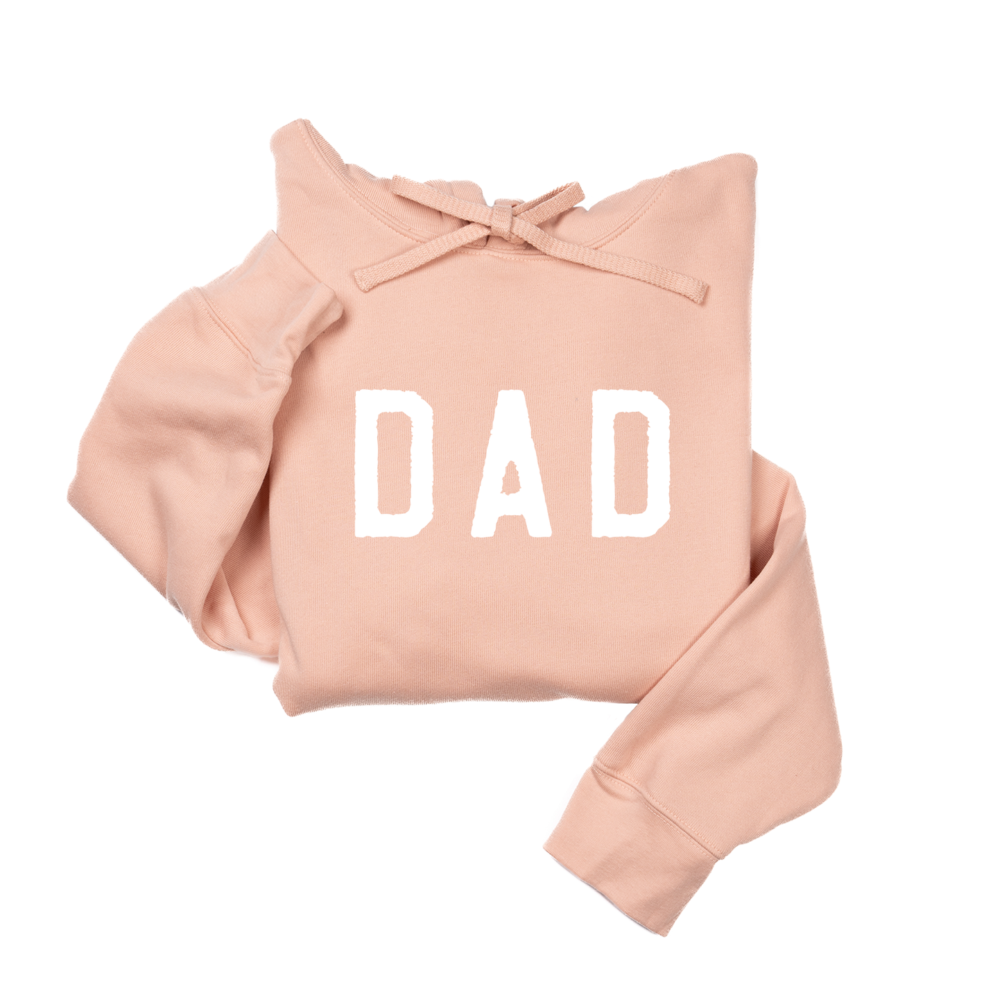 Dad (Rough, White) - Hoodie (Peach)