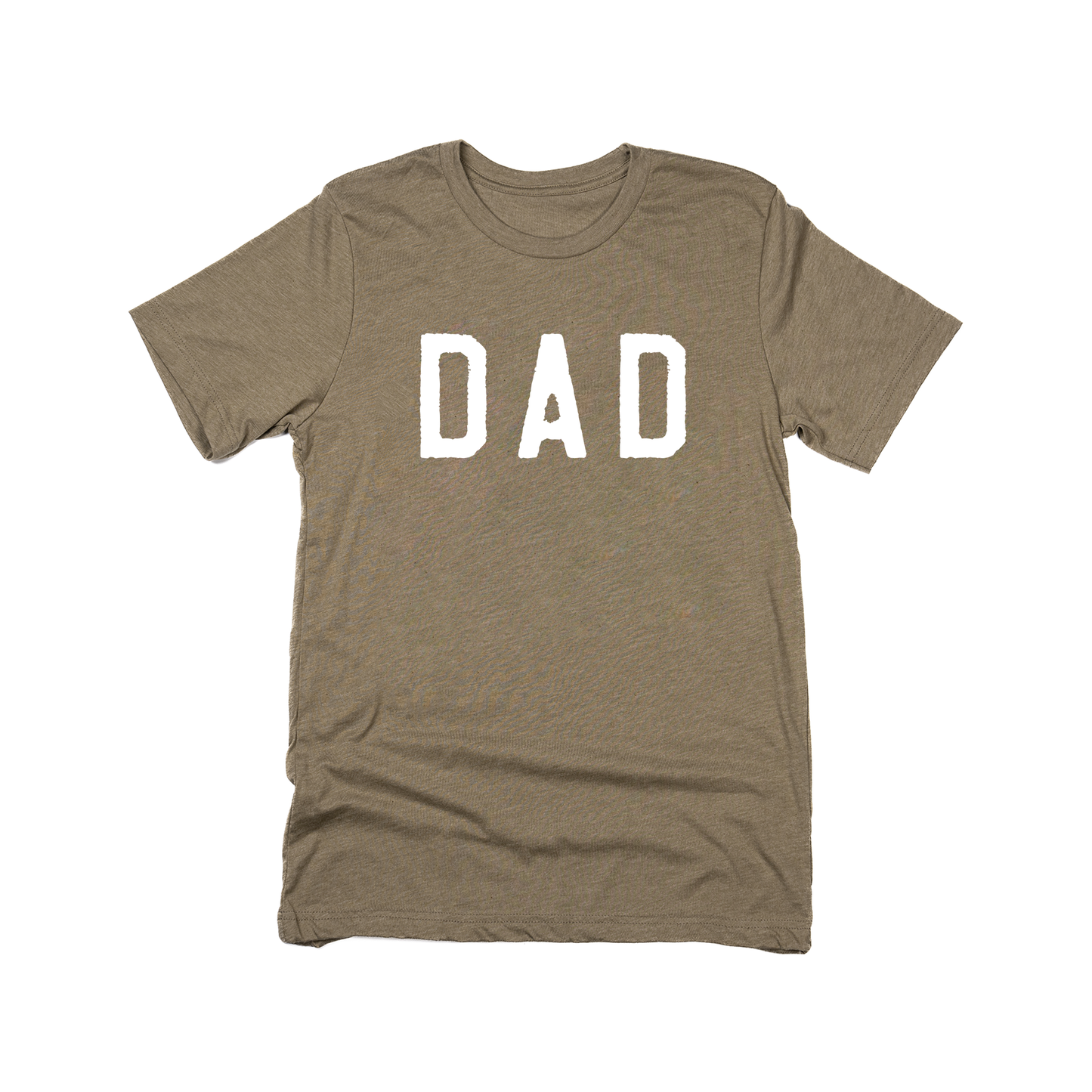 Dad (Rough, White) - Tee (Olive)