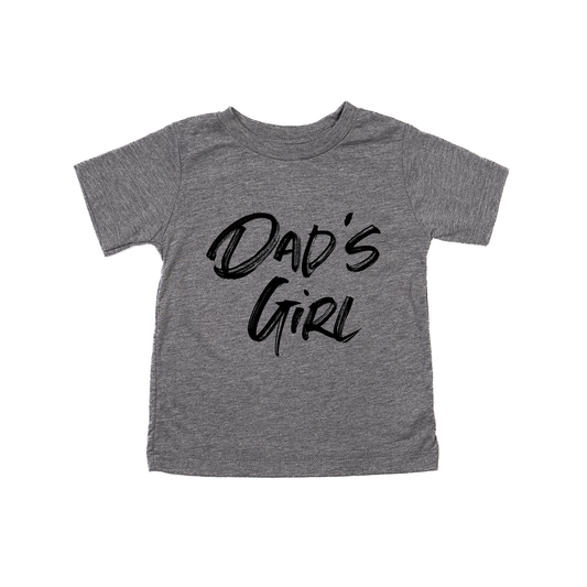 Dad's Girl (Brushed, Black) - Kids Tee (Gray)