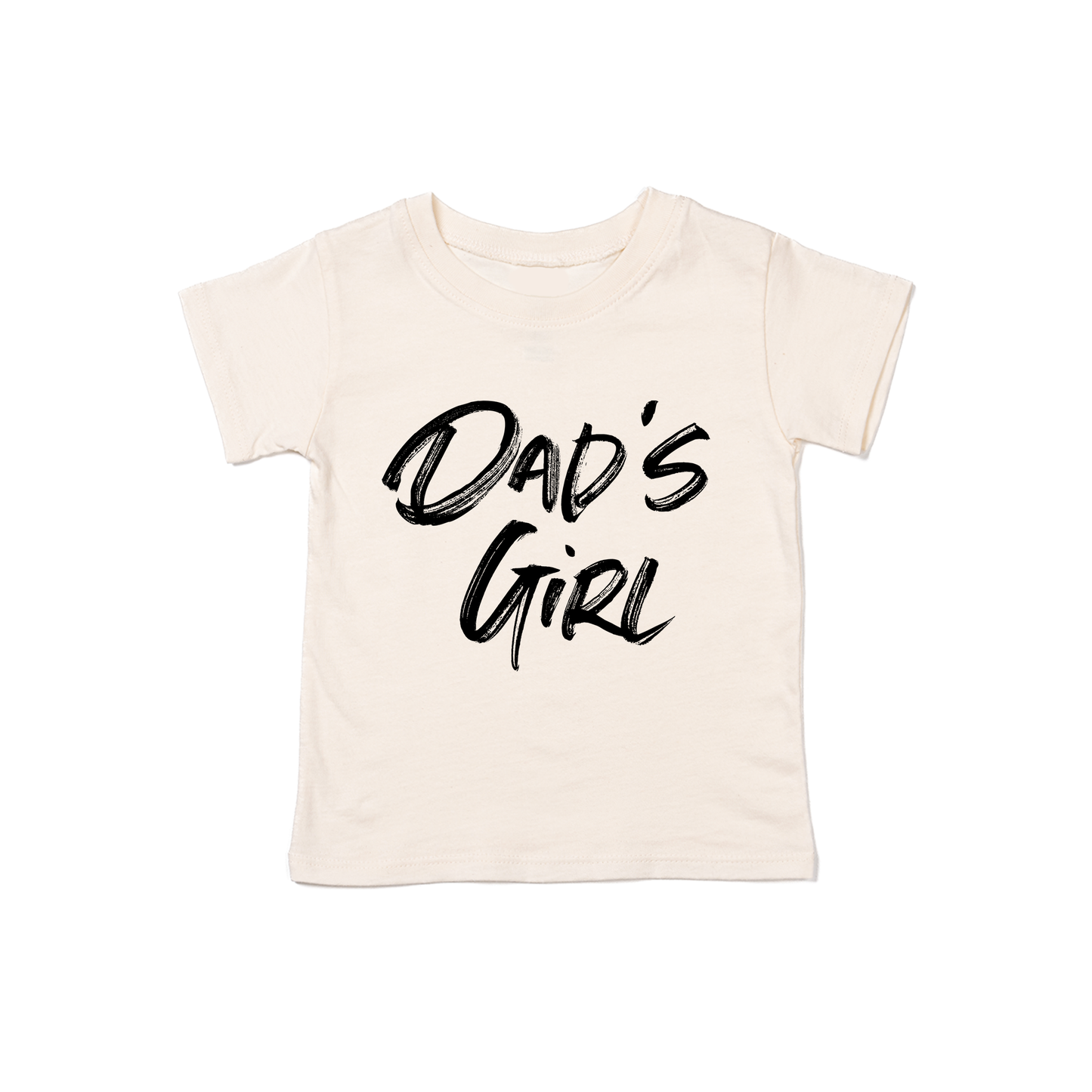 Dad's Dude (Brushed, Black) - Kids Tee (Natural)