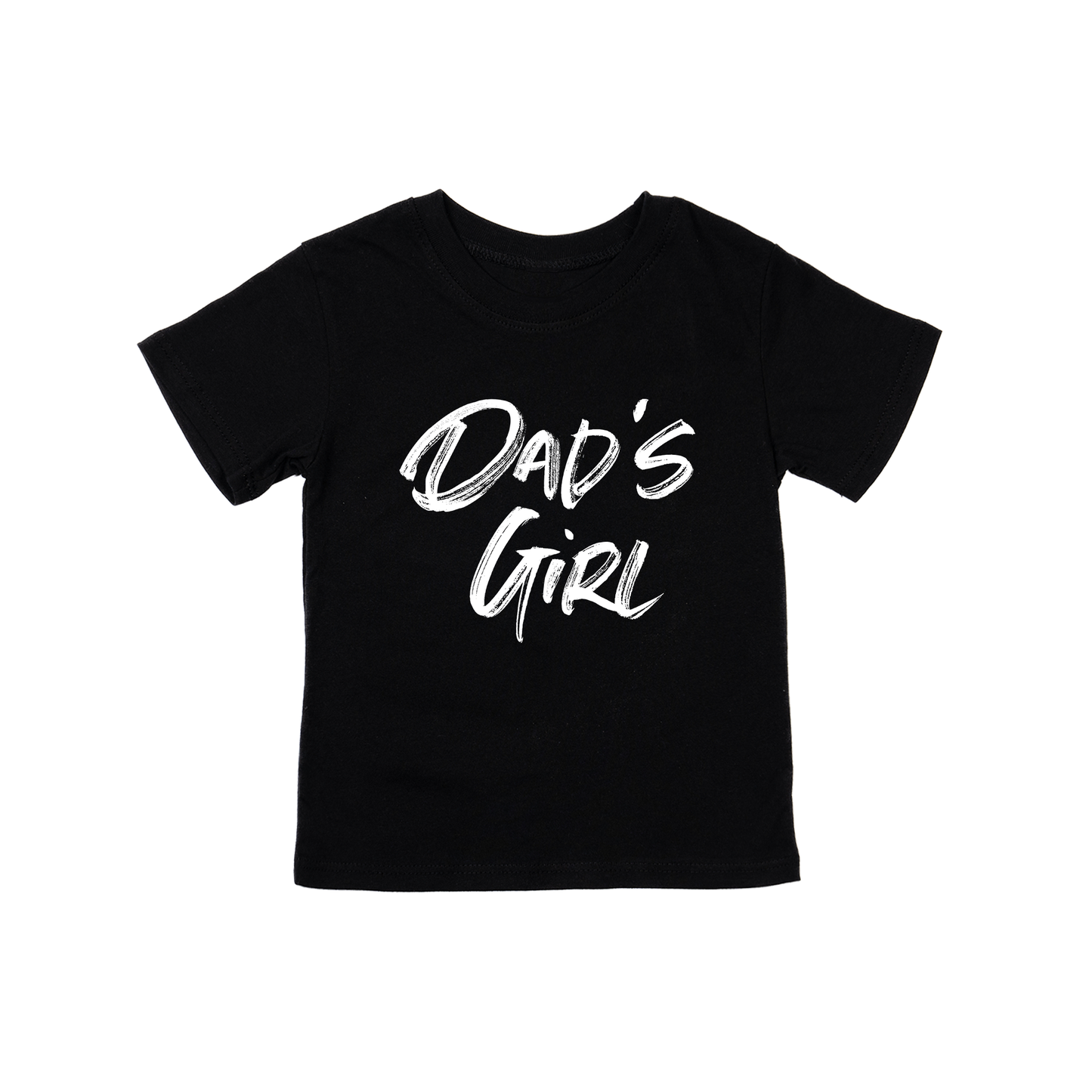 Dad's Girl (Brushed, White) - Kids Tee (Black)